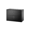Caisson 2 Tiroirs 58 X 30 Cm - Noir 1 Caisson 2 Tiroirs 58 X 30 Cm - Noir -LES ENFANTS DU DESIGN Soldes caisson tiroirs 58 cm string furniture noir 1 1264x1234