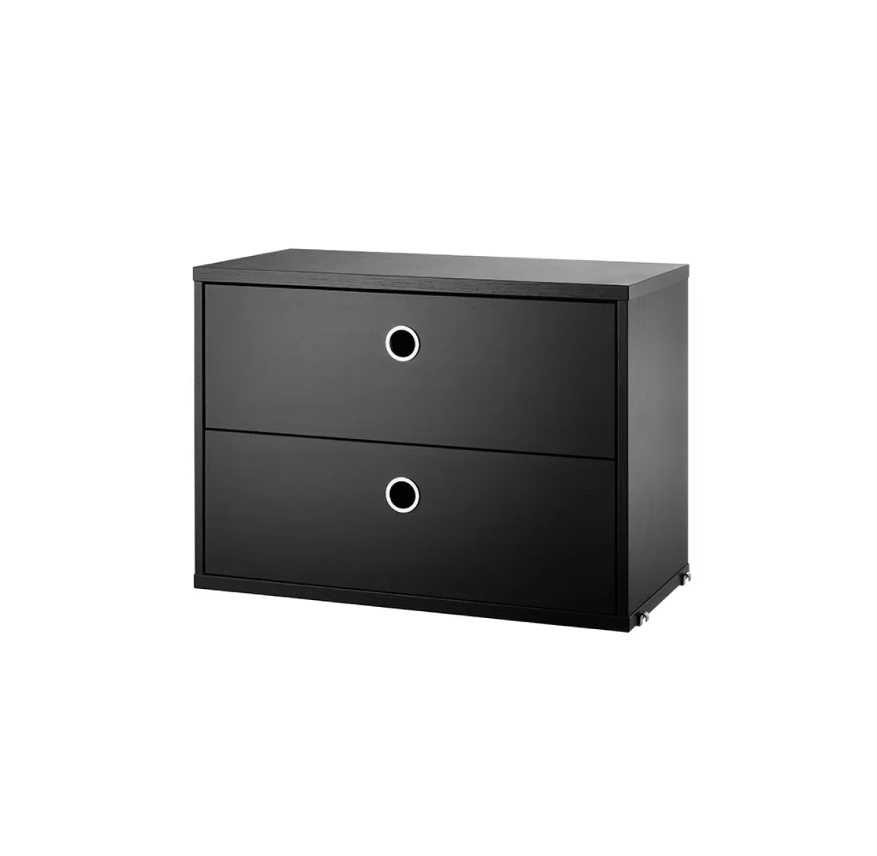 Caisson 2 Tiroirs 58 X 30 Cm - Noir 3 Caisson 2 Tiroirs 58 X 30 Cm - Noir