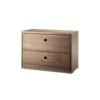 Caisson 2 Tiroirs 58 X 30 Cm - Noyer -LES ENFANTS DU DESIGN Soldes caisson tiroirs 58 cm string furniture noyer 1 1264x1234