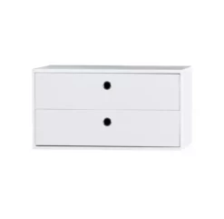 Caisson 2 Tiroirs 78 X 30 Cm - Blanc