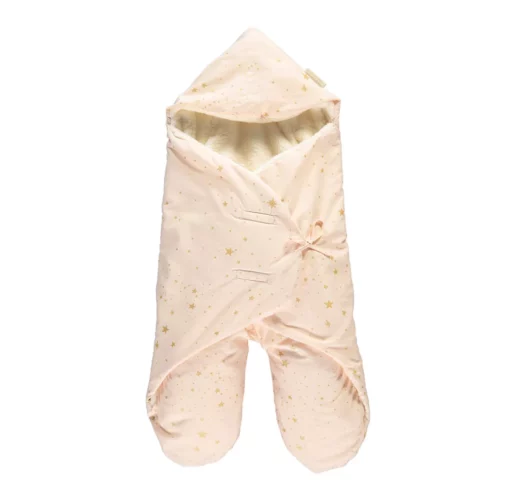 Couverture Nomade Kiss Me Gold Stella - Dream Pink -LES ENFANTS DU DESIGN Soldes chanceliere kiss me stella elements nobodinoz rose 1 1264x1234