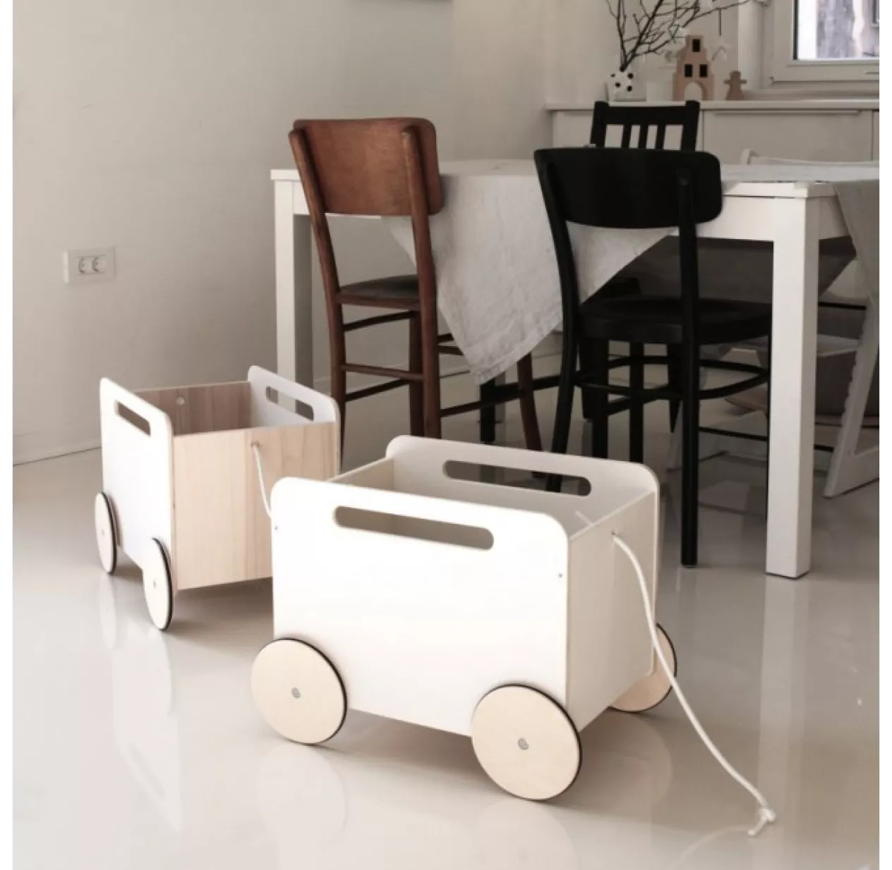 Coffre à Jouets Sur Roues Toy Chest - Blanc 6 Coffre à Jouets Sur Roues Toy Chest - Blanc – Image 4