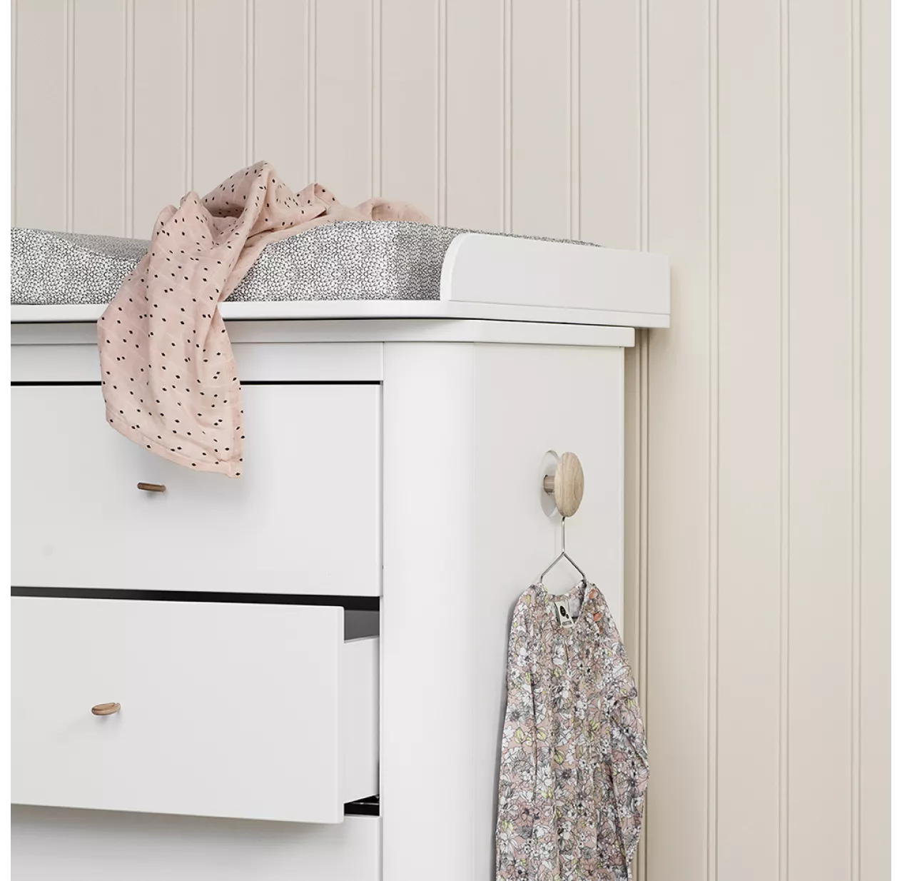 Commode Avec Grand Plan à Langer Wood - Chêne / Blanc 9 Commode Avec Grand Plan à Langer Wood - Chêne / Blanc – Image 7