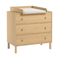 VOX Commode 3 Tiroirs à Langer Tela - Chêne -LES ENFANTS DU DESIGN Soldes commode 3 tiroirs tela bois vox 2a 1264x1234