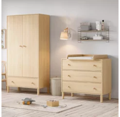 VOX Commode 3 Tiroirs à Langer Tela - Chêne -LES ENFANTS DU DESIGN Soldes commode 3 tiroirs tela bois vox 3 1264x1234