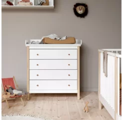 Commode 4 Tiroirs Wood Original - Blanc / Chêne 7 Commode 4 Tiroirs Wood Original - Blanc / Chêne -LES ENFANTS DU DESIGN Soldes commode 4 tiroirs wood original oliver furniture 3 1264x1234