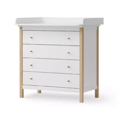 Commode 4 Tiroirs Wood Original - Blanc / Chêne 8 Commode 4 Tiroirs Wood Original - Blanc / Chêne -LES ENFANTS DU DESIGN Soldes commode 4 tiroirs wood original oliver furniture 4 1264x1234