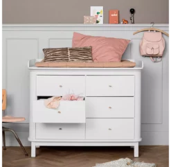 Commode 6 Tiroirs Wood - Blanc -LES ENFANTS DU DESIGN Soldes commode 6 tiroirs wood blanc oliver furniture 4 1264x1234