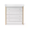 Commode Et Plan à Langer - Blanc / Chêne 1 Commode Et Plan à Langer - Blanc / Chêne -LES ENFANTS DU DESIGN Soldes commode a langer 4 tiroirs wood original oliver furniture 1 1264x1234