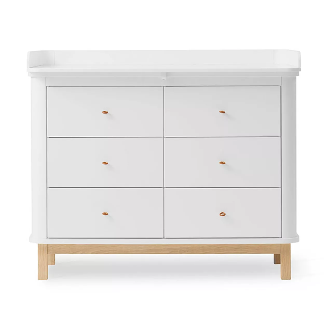 Commode Avec Grand Plan à Langer Wood - Chêne / Blanc 3 Commode Avec Grand Plan à Langer Wood - Chêne / Blanc