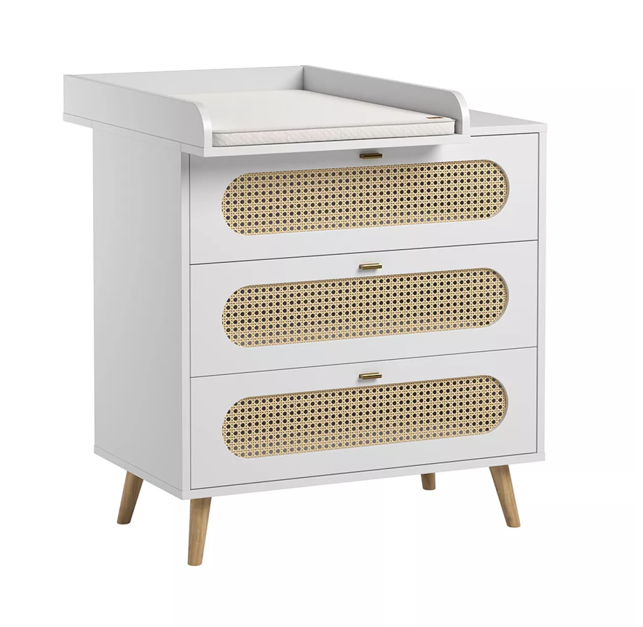 VOX Commode 3 Tiroirs à Langer Canne - Blanc 5 VOX Commode 3 Tiroirs à Langer Canne - Blanc – Image 3