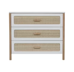 Commode Cèdre Et Rotin Océania - Blanc