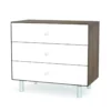 Commode Merlin Classic 3 Tiroirs - Blanc/Noyer -LES ENFANTS DU DESIGN Soldes commode classic merlin 3 tiroirs noyer 1264x1234