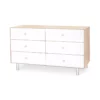 Commode Merlin Classic 6 Tiroirs - Blanc/Bouleau -LES ENFANTS DU DESIGN Soldes commode classic merlin 6 tiroirs oeuf nyc bouleau 1264x1234
