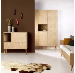Commode Cocoon - Chêne -LES ENFANTS DU DESIGN Soldes commode cocoon chene quax 3a 1264x1234