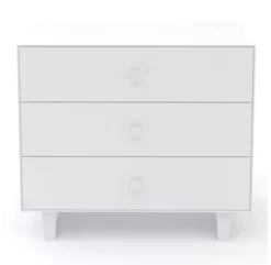 Commode Merlin Rhea 3 Tiroirs - Blanc