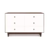 Commode Merlin Rhea 6 Tiroirs - Blanc/Noyer -LES ENFANTS DU DESIGN Soldes commode rhea merlin 6 tiroirs oeuf nyc noyer 1264x1234