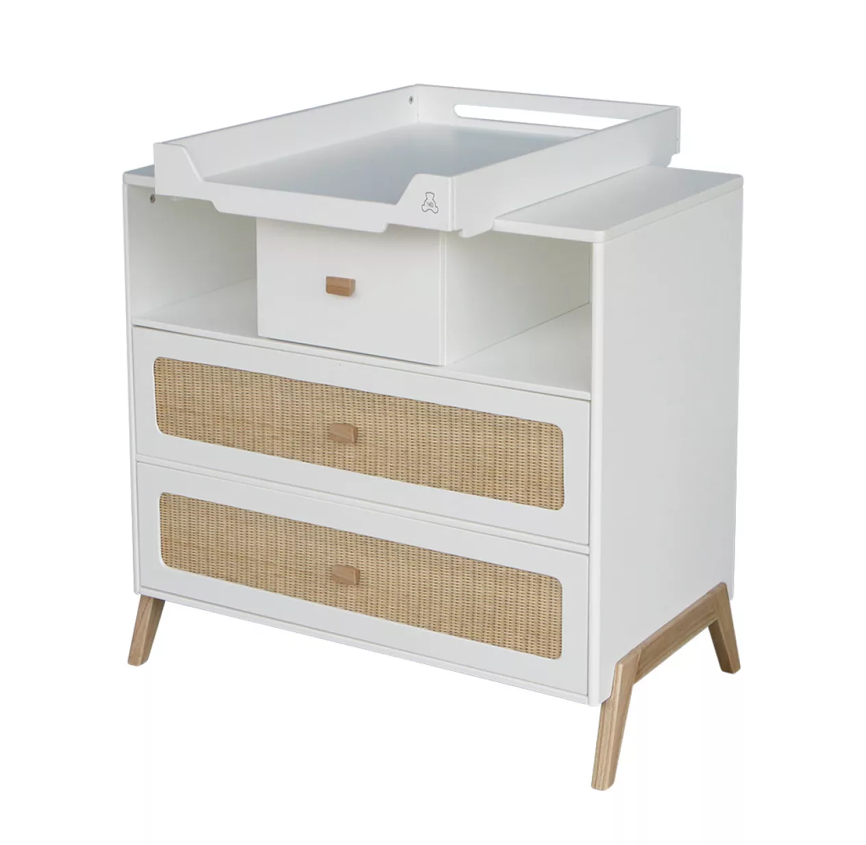 Commode Cèdre Et Rotin Marélia - Blanc 5 Commode Cèdre Et Rotin Marélia - Blanc – Image 3