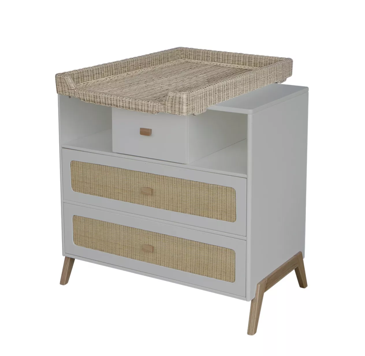 Commode Cèdre Et Rotin Marélia - Blanc 9 Commode Cèdre Et Rotin Marélia - Blanc – Image 7