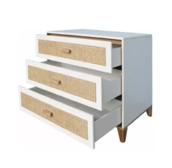 Commode En Bois Et Cannage Rotin Nami - Blanc -LES ENFANTS DU DESIGN Soldes commode rotin nami blanc theo 4 1264x1234