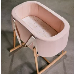 Couffin Kuko Et Son Support à Bascule - Nude -LES ENFANTS DU DESIGN Soldes couffin kuko rose et support a bascule charlie crane 4 1264x1234