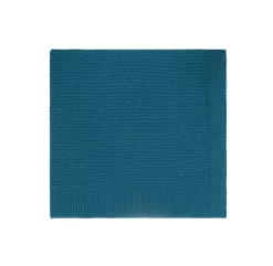 Couverture Bou En Tricot - Bleu Pétrole