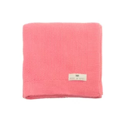Couverture Bou En Tricot - Rose Corail