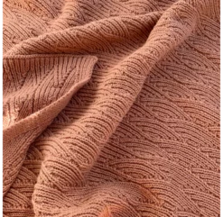 Couverture En Tricot Pointelle - Blush -LES ENFANTS DU DESIGN Soldes couverture pointelle blanket pointelle konges slojd blush 2 1264x1234