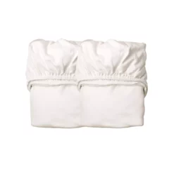 Lot De 2 Draps Housses Bébé Pour Lit Linea, Luna Et évolutif Leander - Blanc