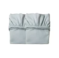 Lot De 2 Draps Housses Bébé Pour Lit Linea, Luna Et Lit évolutif Leander - Bleu Pâle