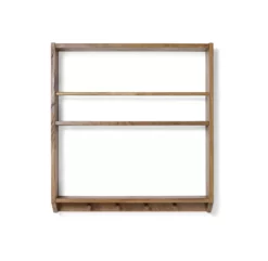 Etagère Livres Et Patères Eli - Chêne Fumé