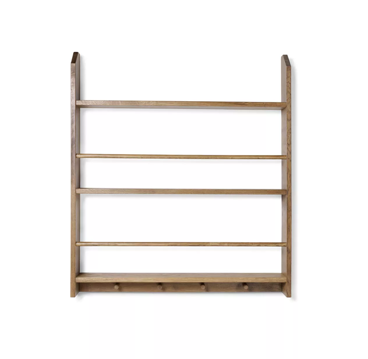 Etagère Livres Patères Plate Eli - Chêne Fumé 3 Etagère Livres Patères Plate Eli - Chêne Fumé