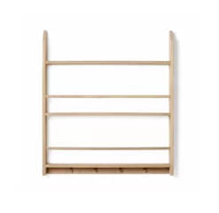 Etagère Livres Patères Plate Eli - Chêne