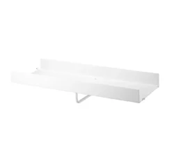 Etagère En Métal Grands Rebords - Blanc -LES ENFANTS DU DESIGN Soldes etagere haut metal 58x30 78x30 white string 3 1264x1234