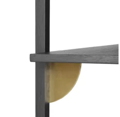 Ferm LIVING Etagère Sector Simple S/W - Noir/Laiton -LES ENFANTS DU DESIGN Soldes etagere sector simple large frene laiton ferm living 3 1264x1234