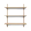 Ferm LIVING Etagère Sector Triple T/W - Chêne/Laiton -LES ENFANTS DU DESIGN Soldes etagere sector triple large chene laiton ferm living 1 1264x1234