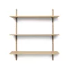 Ferm LIVING Etagère Sector Triple T/W - Chêne/Noir -LES ENFANTS DU DESIGN Soldes etagere sector triple large chene laiton noir ferm living 1 1264x1234