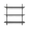 Ferm LIVING Etagère Sector Triple T/W - Noir/Laiton