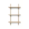 Ferm LIVING Etagère Sector Triple T/N - Chêne/Laiton