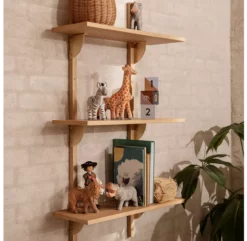 Ferm LIVING Etagère Sector Triple T/N - Chêne/Laiton -LES ENFANTS DU DESIGN Soldes etagere sector triple small chene laiton ferm living 4 1264x1234