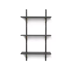 Ferm LIVING Etagère Sector Triple T/N - Noir/Laiton