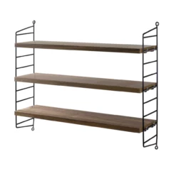 Etagère String Pocket - Noyer / Noir