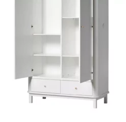 2 Tablettes Supplémentaires Pour Armoire Wood - Blanc -LES ENFANTS DU DESIGN Soldes etageres supplementaires blanc armoire oliver furniture 3 1264x1234