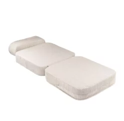 Fauteuil Flip Convertible En Velours Côtelé - Ecru -LES ENFANTS DU DESIGN Soldes fauteuil flip lit d appoint velours cotele ecru wigiwama 3 1264x1234