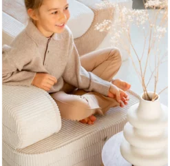 Fauteuil Flip Convertible En Velours Côtelé - Ecru -LES ENFANTS DU DESIGN Soldes fauteuil flip lit d appoint velours cotele ecru wigiwama 4 1264x1234