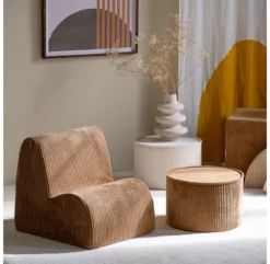 Fauteuil Cloud En Velours Côtelé - Toffee -LES ENFANTS DU DESIGN Soldes fauteuil pouf cloud velours cotele toffee wigiwama 1b 1264x1234