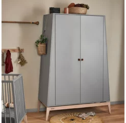 Leander Grande Armoire Luna - Gris 8 Leander Grande Armoire Luna - Gris -LES ENFANTS DU DESIGN Soldes grande armoire luna grise leander 2 1264x1234