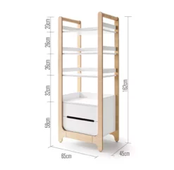 Bibliothèque H Bookcase - Blanc 15 Bibliothèque H Bookcase - Blanc -LES ENFANTS DU DESIGN Soldes h bookcase bibliotheque rafa kids blanc 5 1264x1234