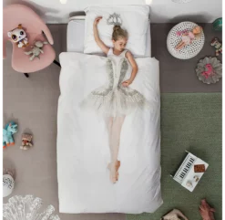 Snurk Parure De Lit Ballerine -LES ENFANTS DU DESIGN Soldes linge lit ballerine housse couette enfant snurk 3 1264x1234
