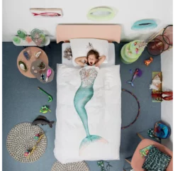 Snurk Parure De Lit Sirène -LES ENFANTS DU DESIGN Soldes linge lit sirene housse couette enfant snurk 4 1264x1234